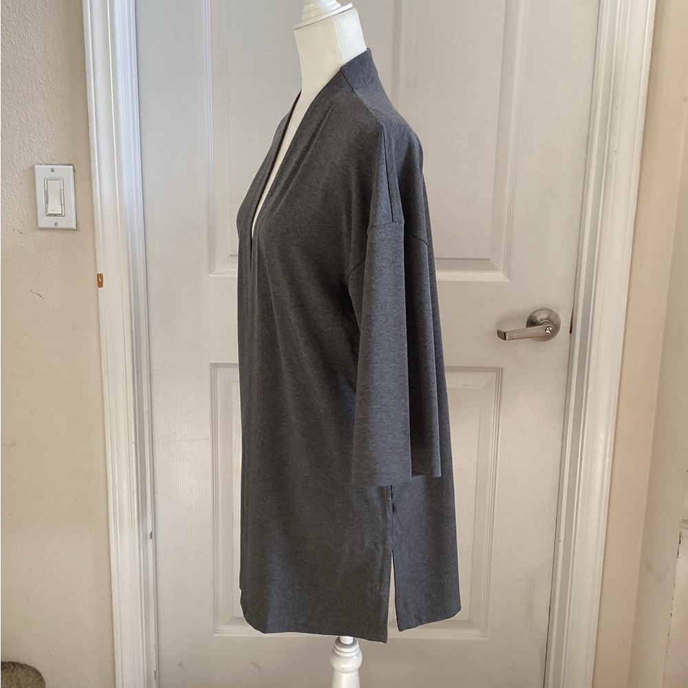 J. Jill Charcoal Heather Cardigan M - Picture 5 of 7